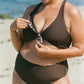 MEDUSA BIKINI TOP - leopard/coffee