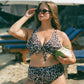 MEDUSA BIKINI TOP - leopard/coffee