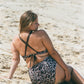 MEDUSA BIKINI TOP - leopard/coffee