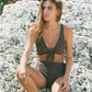 MEDUSA BIKINI TOP - leopard/coffee